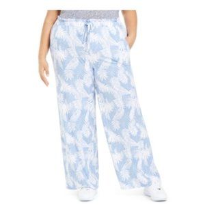 NWT Planet Gold Trendy Plus Size Printed Paper-Bag Palazzo Pants $40 c0174